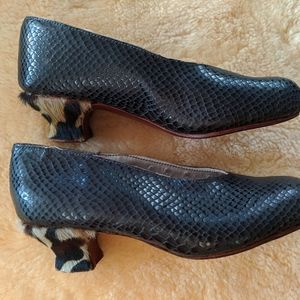 Snake Skin and Pony Hair Heels